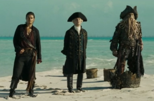 amalgarn:  radicaltrains:  radicaltrains:  the funniest thing in the entire pirates of the caribbean series is definitely that one scene in At World’s End where they have parlay but davy jones is part of it, and rather than have him stand in the shallows