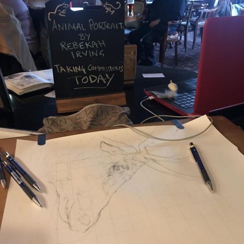 I am in the @the_northumberland_hussar today til 6ish drawing and accepting commissions! Come by and
