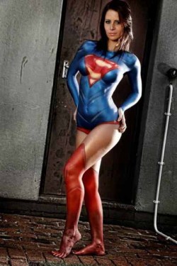 Superman Body Paint