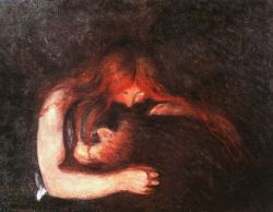 artist-munch: Vampire, 1895, Edvard Munch