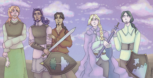 valodia:There! From left to right: Galehaut, Lancelot, Gawaine, Percival, LamorakTime spent: about 8