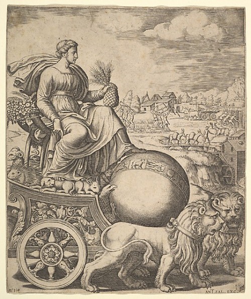 centuriespast: Cybele in Her Chariot Master of the Die (Italian, active Rome, ca. 1530–60) Aft