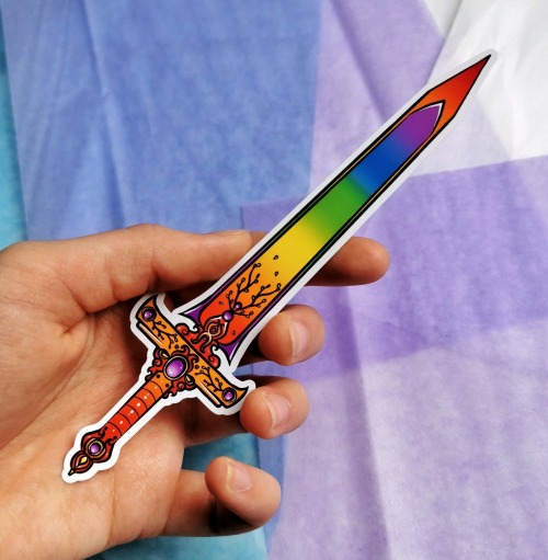 sosuperawesome:Pride Sword StickersEpionette on Etsy 