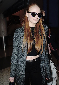 Sophie Turner arrives at Los Angeles International Airport | March 24, 2015.