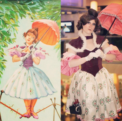(@courtney_costume on Instagram)Side by side Haunted Mansion Tightrope Girl cosplay!