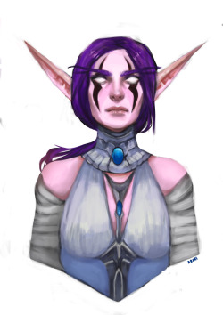 dreriart:  Night elf commission &lt;:  