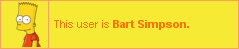This user is Bart Simpson.