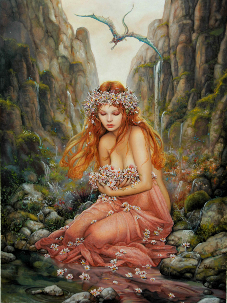 slow-deep-hard:  Arantza Sestayo • Traditional Arts, Painting Oil. Fairies, girls