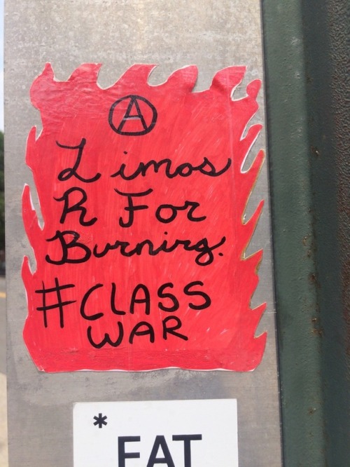 ‘Limos R For Burning!  #ClassWar’Seen in Washington DC