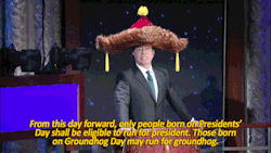 illirya-ooc:  sandandglass:  Stephen Colbert issues proclamations wearing his big, furry hat  I died 