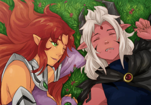 Starfire And Raven // Devil AU