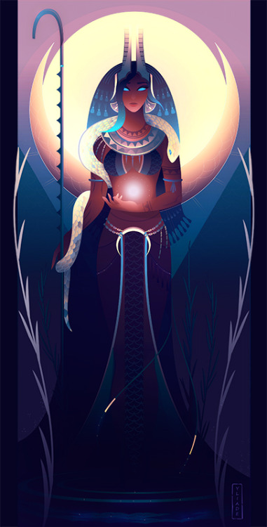  Oracle card game project about the Egyptian Gods & Godesses / Drawn by me on Adobe Ilustrator. 