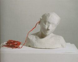 arterialtrees: Kiki Smith , Untitled (Ear ache), 1991–1991, Paper Mache, 35.6 x 45.7 x 29.2 cm. (14 x 18 x 11.5 in.)