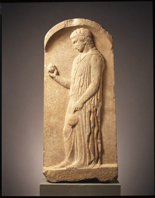 Marble stele of a young girl // Artist: Unknown // Date: 440-425 BCE // Material: Marble