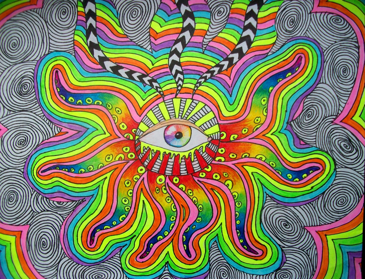 psychedelic-psychiatrist:  &ldquo;All Seeing Eye&rdquo; by Aly Stinson 