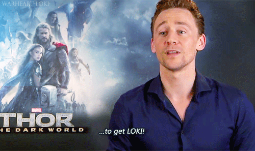 theroseinbloom:  t-shy-la:  warheart-loki:  Tom Hiddleston - Get Loki (x)  We’re up all night ‘til the sun We’re up all night to get some We’re up all night for good fun We’re up all night to get LOKI!   he looks so fucking happy with himself