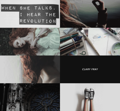 tmi/shadowhunters aesthetic— clary fray“What’s wrong, little sis? You look upset.“She could barely c