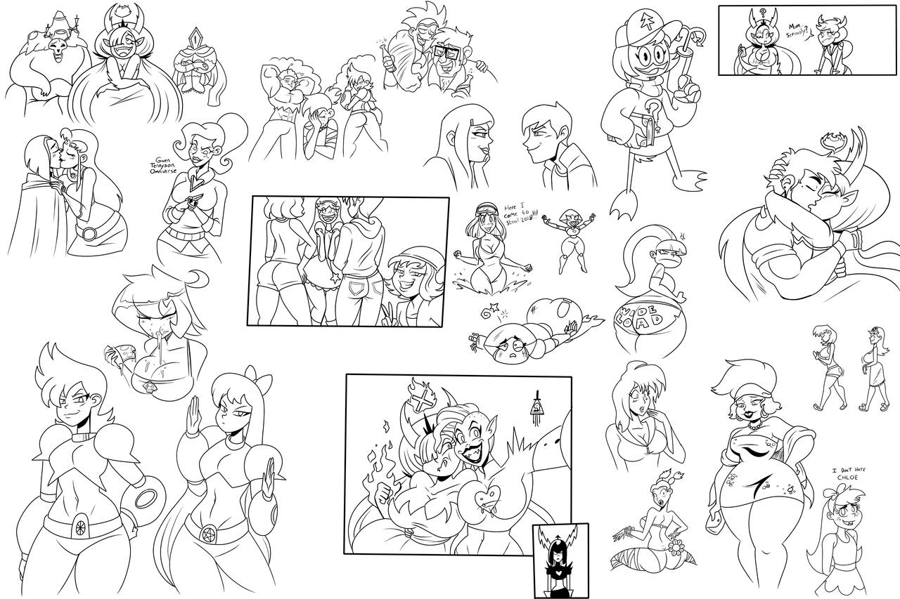 chillguydraws: Some stream doodles I forgot to release back in November because I