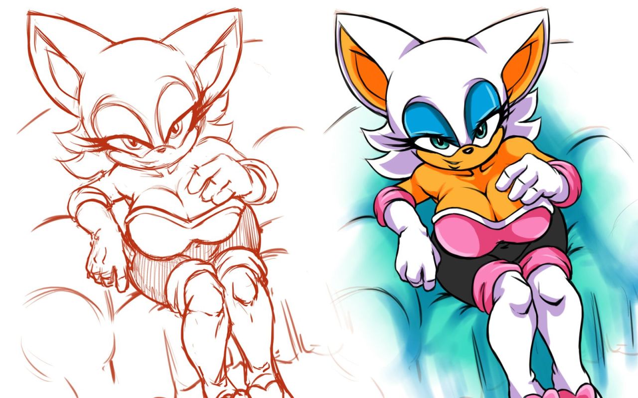 plagueofgripes:  “I don’t think I’ve ever drawn that Rouge character all the