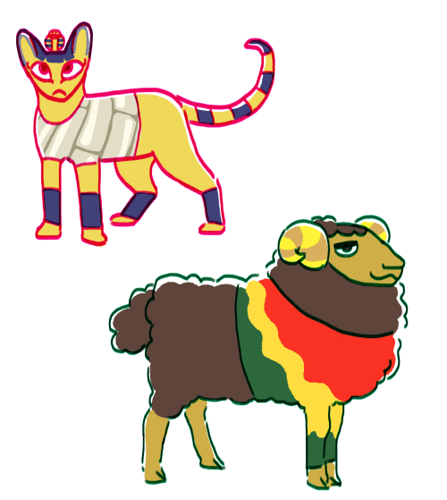 drew my current villagers as actual animals &ndash; i think annabelle turned out the best :3