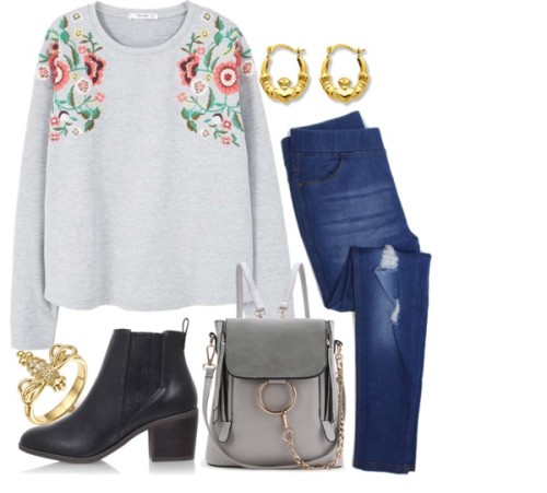 Untitled #864 by queen-saturday featuring blue jeansMANGO long...