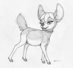 Meringue the deerling (shown sporting a pregnant