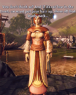 justicarrsamara:  pro-gay:  That one time Leliana wanted to take Morrigan ‘shopping' and