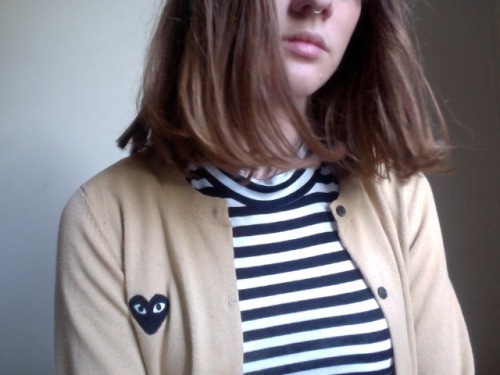 anonymousgirl1990: Striped top - Valleygirl Cardigan - Comme Des Garçons (コム・デ・ギャルソン) (thanks