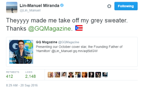 Lin-Manuel Miranda Is Ready For His Next Act (GQ):