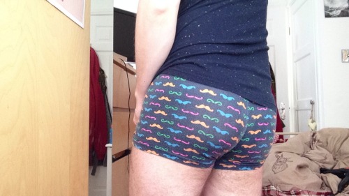 samuelvasnormandy:  How cool is my underwear today though.   Also, butt has gotten a tad bigger, sigh. I need to get in shape.