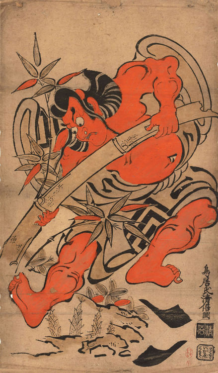 Ichikawa Danjuro I in the Role of Takenuki Goro, Torii Kiyomasu, 1697