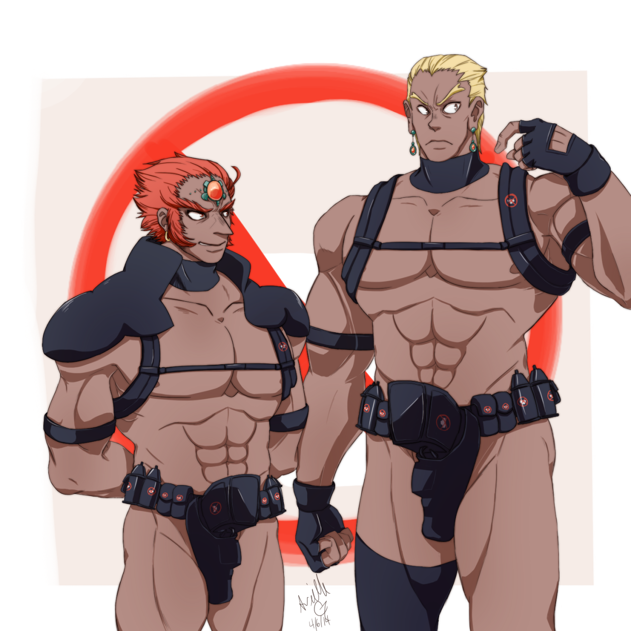 somekrazifreak:  *cOUGHS* I’m so sorry Gamagoori and Ganondorf doodle that started