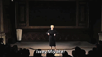 Tilda Swinton Striking Fierce Poses And Calling Out The Names Of Fashion's Legendary Greats In Her Performance