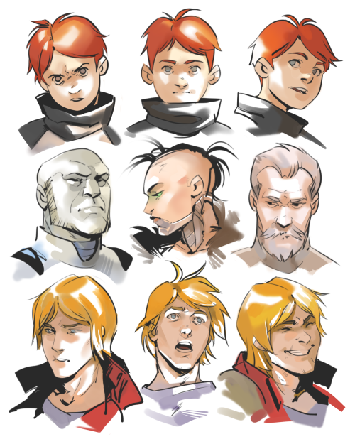 had so much fun drawing all these Descender faces^^
