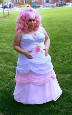 mszombi:  thumbcramps:  so i debuted my rose quartz costume at otakon this year. it was terrifying and exciting all at the same time!! i felt really self conscious at first but so many people complimented me!! i consider this costume my love letter to