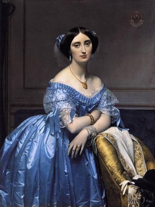 Portrait of the Princesse de Broglie by Ingres, 1851-53