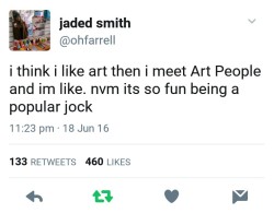 robloxkillua:  warner-vakarian:   funkalishbrat:  gloomgaze: how do i get tweets tattooed onto my brain stem  see   When is the last time a popular jock made you cum?   when is the last time an art kid had sex. 