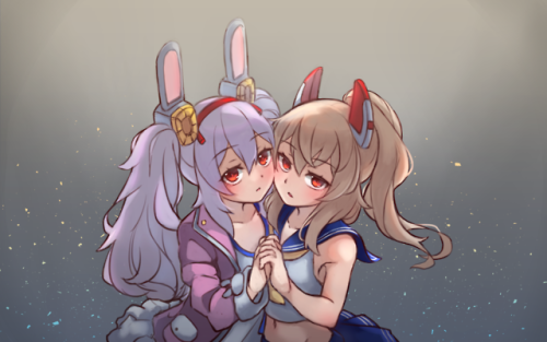 miyart: [Azur Lane] Laffey and Ayanami—Made some 1920x1080 resolution wallpapers for fun. Might do o