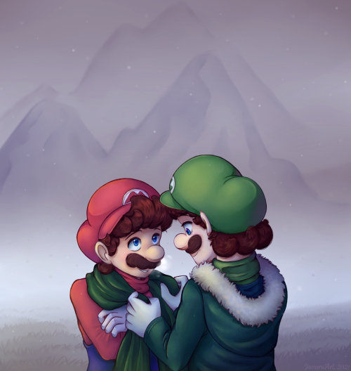 “The First Snow of Winter”Hi folks! I made some new art for the new year! :D  I got the inspiration 