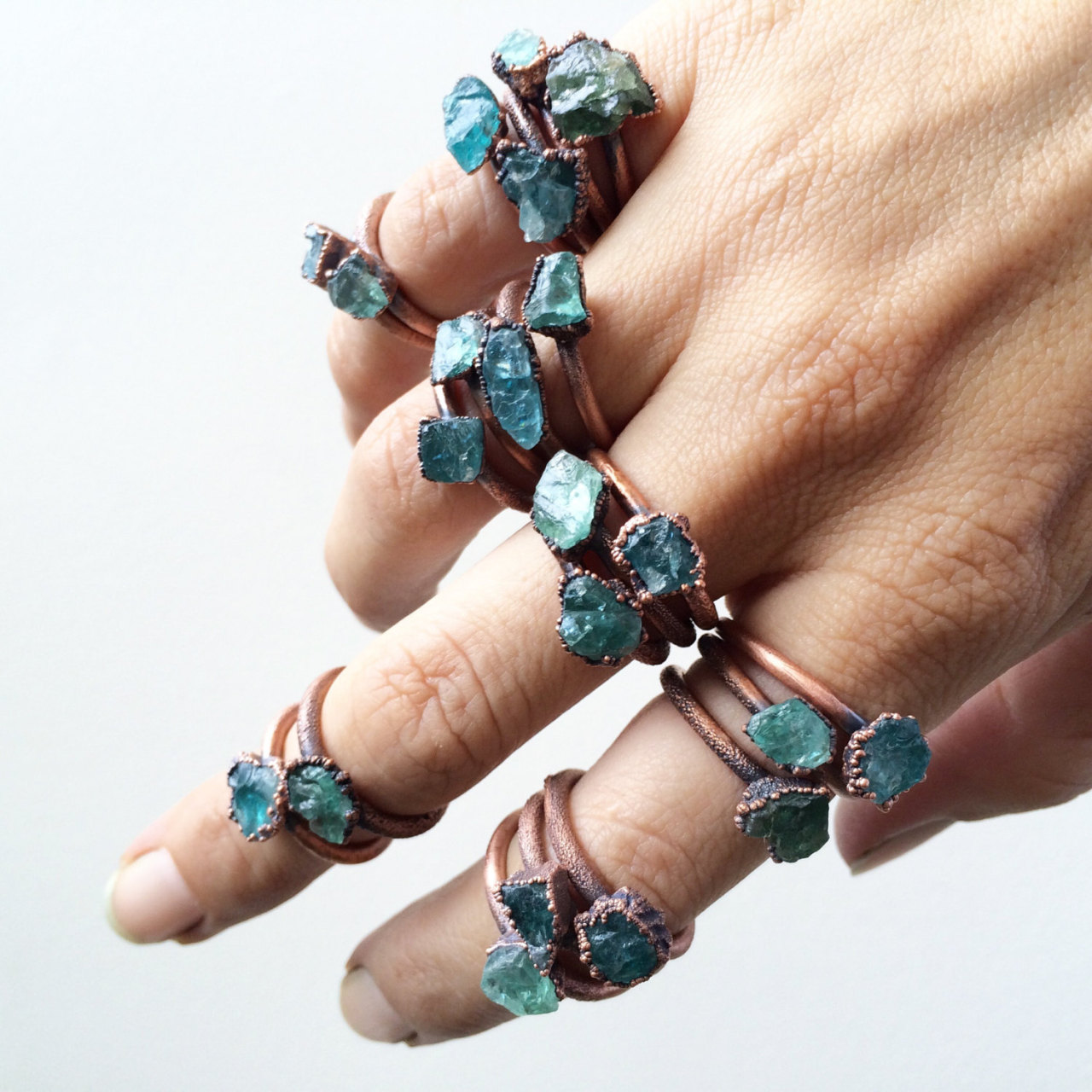 culturenlifestyle:Exquisite Raw Crystal and Electroformed Mineral Rings by Jessica