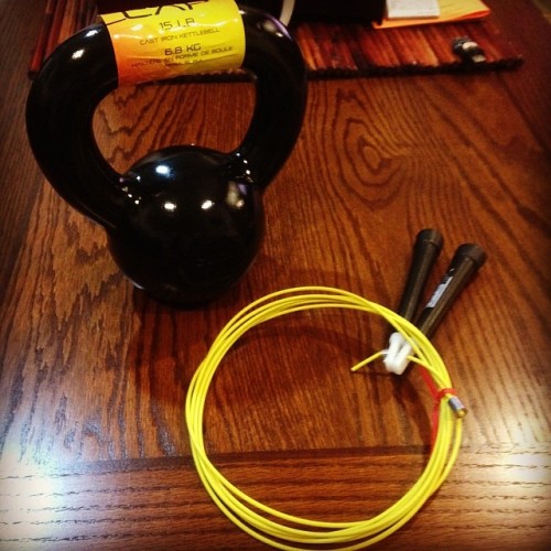 My workout game bout to step it up a notch, got myself a kettlebell and a speed rope. My workouts bo