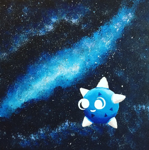 minior-moon:Here’s an acrylic painting I did last night!