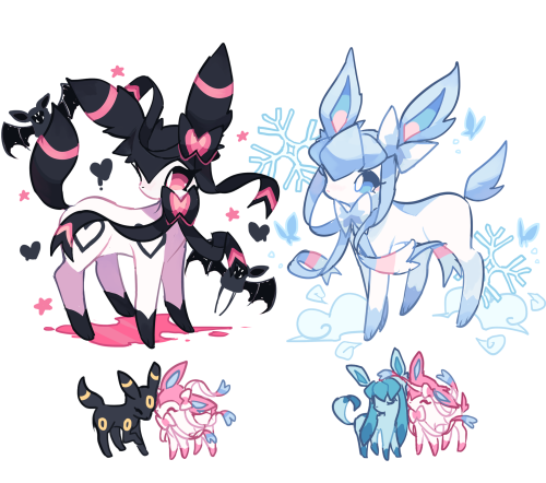 charamells: Some eeveelution fusions