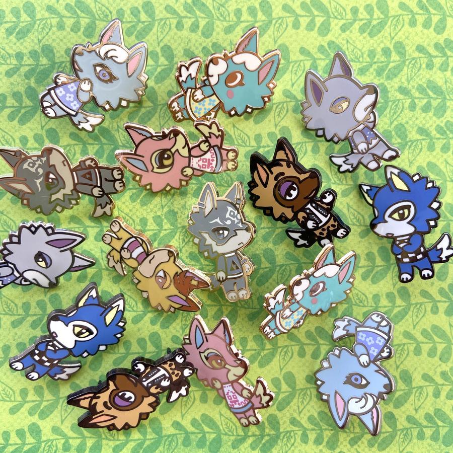 Retro Nintendo — Animal Crossing Wolf Villager Pins made by...