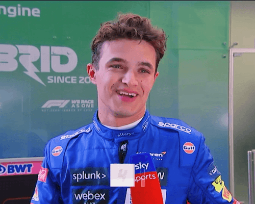 landonrris: Lando Norris being interviewed after finishing 10th at the Brazilian Grand Prix