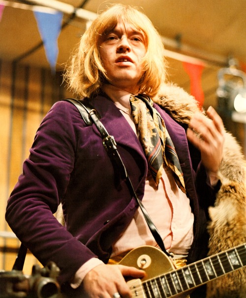 psychedelicway:Brian Jones performs live on stage on the set of the Rolling Stones Rock and Roll Cir