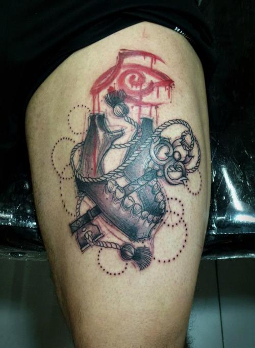 fuckyeahtattoos:  The Dark Tower tattoo.  Feita por: Maxwell Alves - Curitiba, Brasil. 