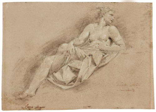 Vittorio Maria BigariSTUDY OF A RECLINING FEMALE FIGURE VERSO