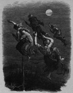 chaosophia218:Gustav Adolf Spangenberg - Hexenritt (The Witches’ Ride), 1870.