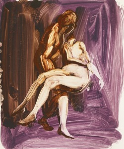 thunderstruck9:  Eric Fischl (American, b. 1948), Untitled, 1995. Oil on coated paper, 18 x 14 5/8 in. 